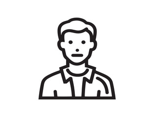 Clean Vector Line Art Tutor Icon with Elegant Minimalist Design Touch  