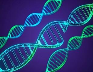 Abstract DNA strands in vibrant colors