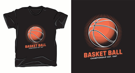 Basketball champion graphic vector art t-shirt design print