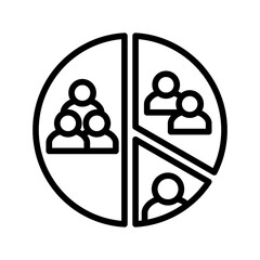 Segmentation line icon