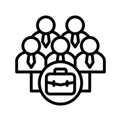 Business Team line icon