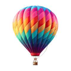 Naklejka premium Vibrant hot air balloon, colorful and detailed