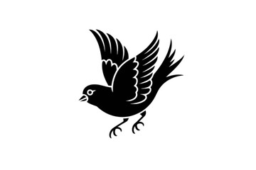 Fototapeta premium Bird in flight outline flying wings