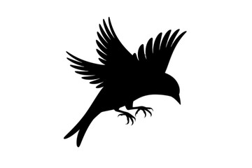 Bird in Flight Silhouette flying wings spread