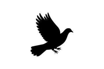 Obraz premium Dove in Flight Silhouette bird flying