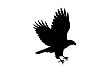 Obraz premium Majestic Eagle Descending bird silhouette