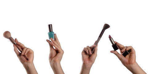 Various Makeup Tools for Beauty and Personal Care Routine