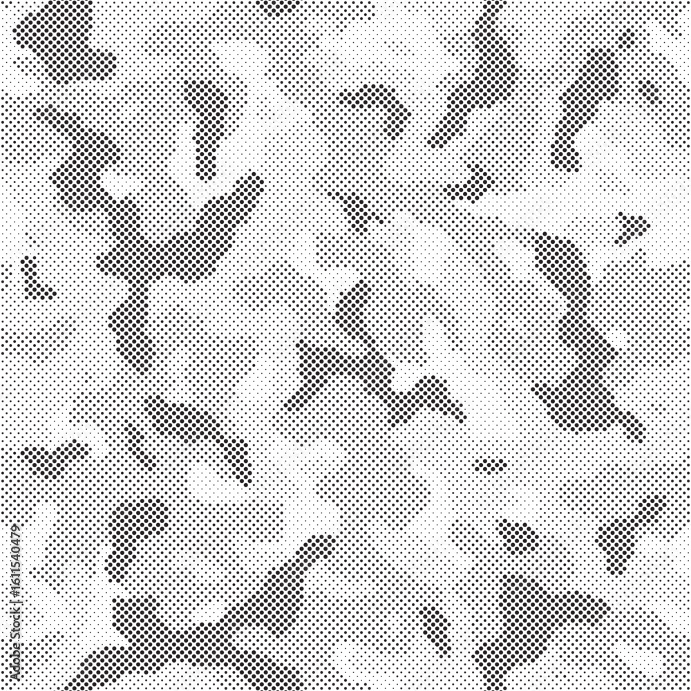 Poster abstract halftone background. military camouflage effect dot seamless pattern texture. dotted backgr