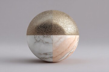 Elegant acorn sculpture with marble and glitter accents