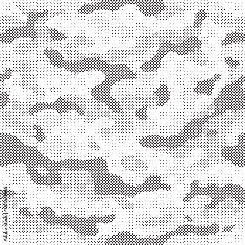 Poster abstract halftone background. military camouflage effect dot seamless pattern texture. dotted backgr