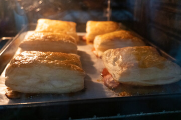 Upside Down-Puff Pastry Pizza Tart. Pastry. 