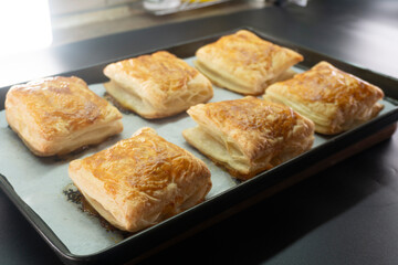 Upside Down-Puff Pastry Pizza Tart. Pastry. 