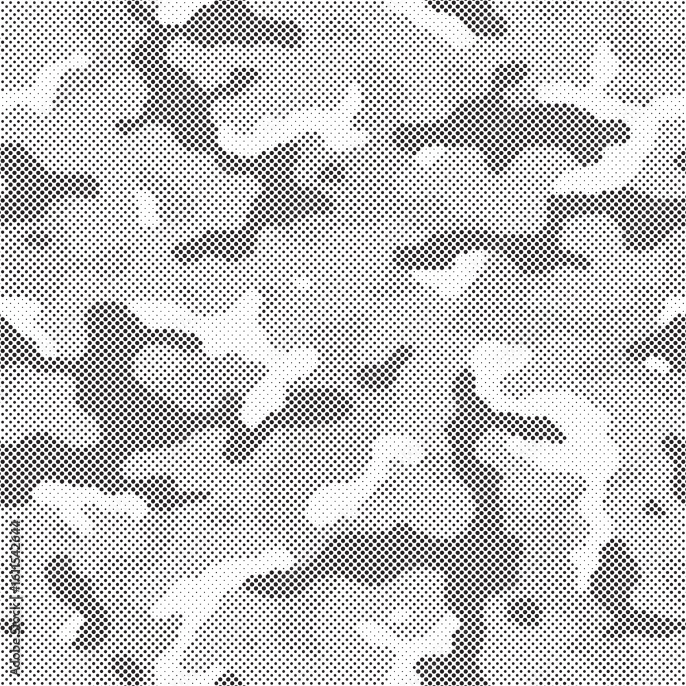 Poster abstract halftone background. military camouflage effect dot seamless pattern texture. dotted backgr