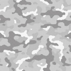 Abstract halftone background. Military camouflage effect dot seamless pattern texture. Dotted background as design element.