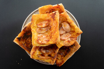 Upside Down-Puff Pastry Pizza Tart. Pastry. 