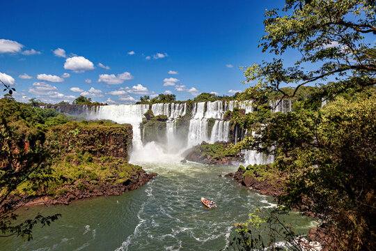 The Iguazu Waterfalls between Argentina and Brazil