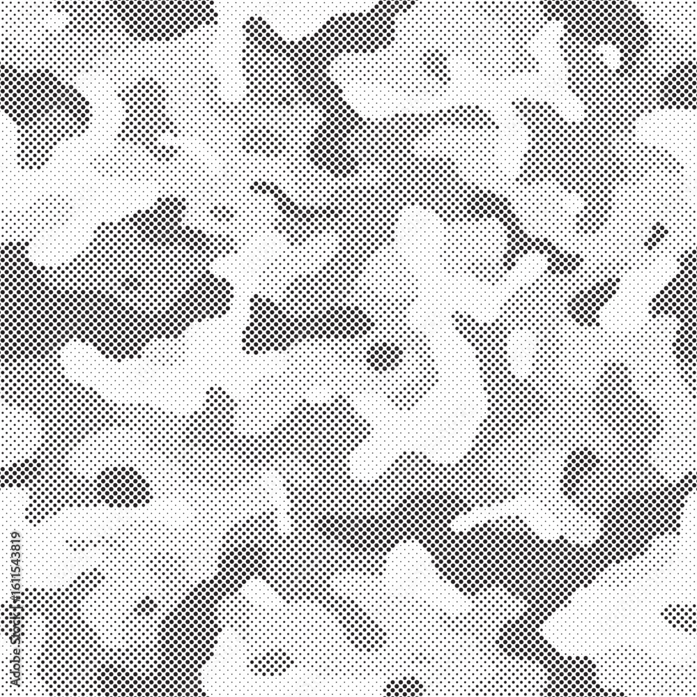 Poster abstract halftone background. military camouflage effect dot seamless pattern texture. dotted backgr