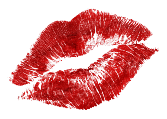 Lipstick Kiss Mark Isolated on Transparent Background PNG