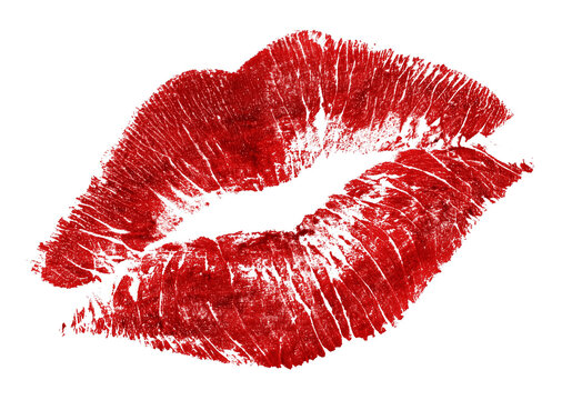 Lipstick Kiss Mark Isolated on Transparent Background PNG
