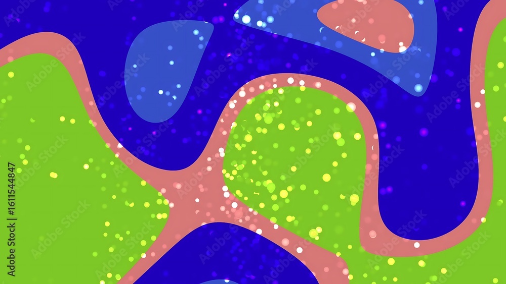 Poster desertcore abstracts liquid particles abstract background with vibrant colors and organic shapes, cr