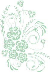 Beautiful flower art and mandala vector design