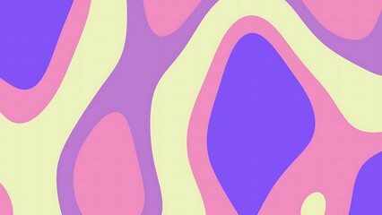 Ombre Abstracts Liquid Abstract fluid shapes in pastel colors create a retro vibe with purple, pink, and yellow hues seamlessly blended