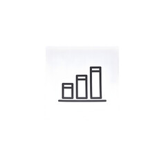 Fototapeta premium Growing bar chart graphic with ascending bars isolated on a transparent background growth increase