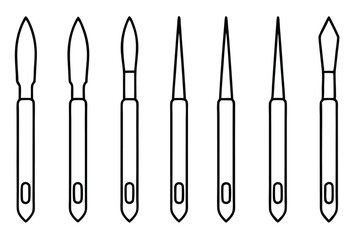 Hemostats line art must have medical