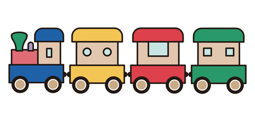 カラフルな汽車のおもちゃ