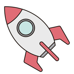 シンプルでかわいいロケットのイラスト