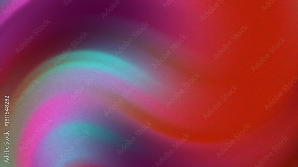 Poster prismatic abstracts noise vibrant gradient featuring a blend of red, pink, and teal hues creating a 