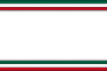 isolated border mexico flag for celebration moment. green, white, red