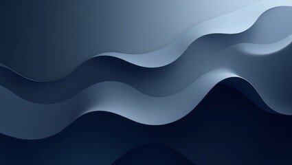 Abstract 3D Paper Waves and Layered Gradient Background – Fluid Wave Shapes in Blue and Pink Tones