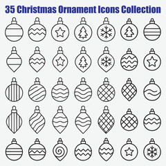 Christmas Ornament Icons Collection holiday