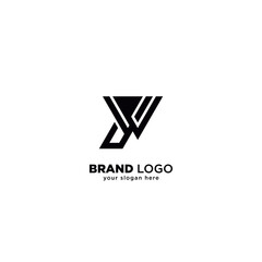 Modern Unique Letter Y and V Monogram Logo with White Background.