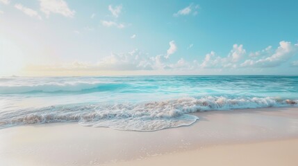 Fototapeta premium Vibrant Beach Backgrounds for Social Media: Capturing Sun, Sand, and Serenity to Elevate Your Posts – Perfect for Travel Updates, Summer Vibes, and Lifestyle Content