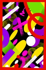 pop art background with unique and colorful abstract patterns
