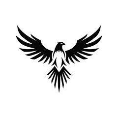 Majestic Eagle with Crown Vector Illustration Regal Power Symbol