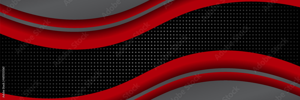 Poster vector red line background curve element with dark space for text and message design
