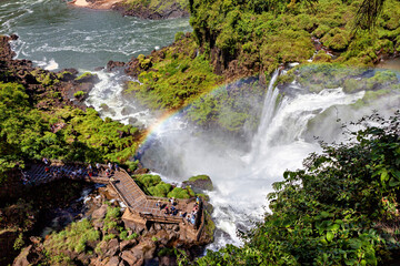 The Iguazu Waterfalls between Argentina and Brazil