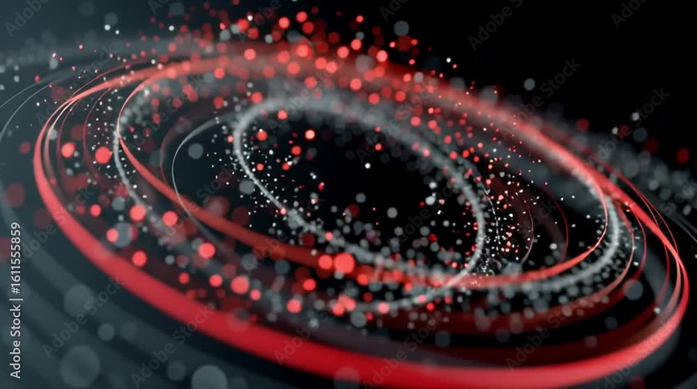 Aufkleber agi. artificial general intelligence. a digital abstract visualization of swirling red and white par