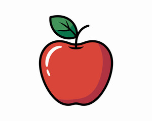 red apple vector illustration
