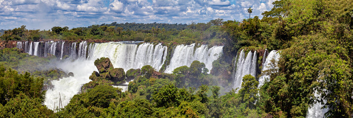 The Iguazu Waterfalls between Argentina and Brazil