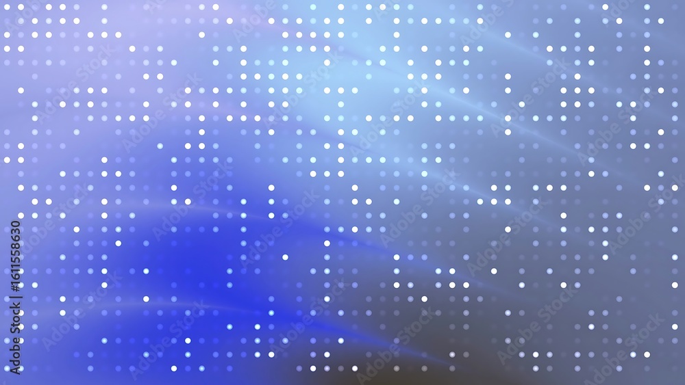 Poster prismatic abstracts twirls blink dot abstract blue background with glowing dots creating a modern di