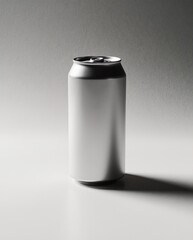 Insulated aluminum can mockup for beverage packaging on a white background