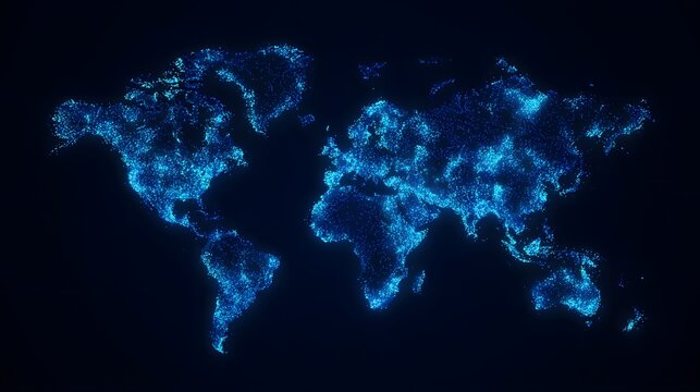 Global map representation of connected locations.