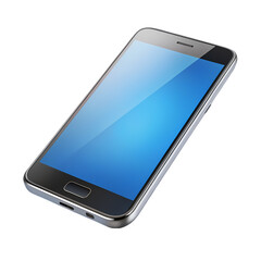 Smartphone with Blue Screen Elegant Design Modern Technology