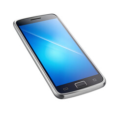 Sleek Smartphone A Modern Mobile Device on a White Background