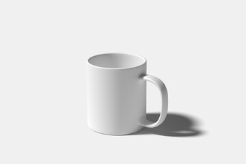 Mug mock up isolated on white background. 3D illustrating.