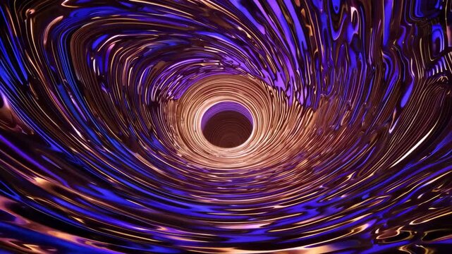 Infinity fractal pattern in purple and copper